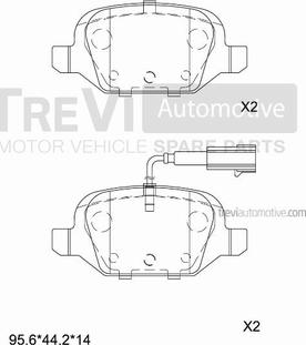 Trevi Automotive PF1066 - Комплект спирачно феродо, дискови спирачки vvparts.bg