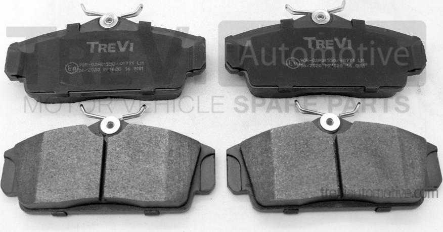 Trevi Automotive PF1028 - Комплект спирачно феродо, дискови спирачки vvparts.bg