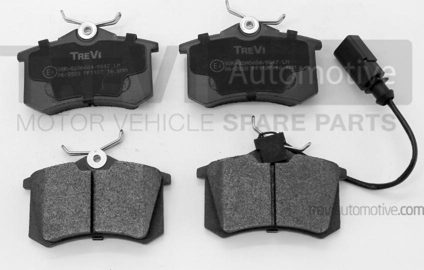 Trevi Automotive PF1127 - Комплект спирачно феродо, дискови спирачки vvparts.bg