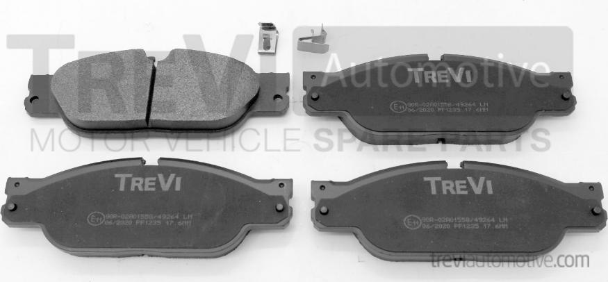 Trevi Automotive PF1235 - Комплект спирачно феродо, дискови спирачки vvparts.bg