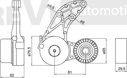 Trevi Automotive TA1952 - Ремъчен обтегач, пистов ремък vvparts.bg