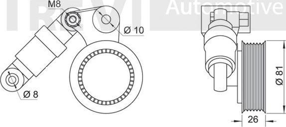 Trevi Automotive TA1450 - Ремъчен обтегач, пистов ремък vvparts.bg