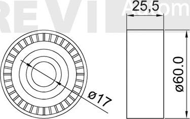 Trevi Automotive TA1461 - Паразитна / водеща ролка, пистов ремък vvparts.bg