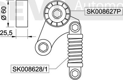 Trevi Automotive TA1424 - Ремъчен обтегач, пистов ремък vvparts.bg