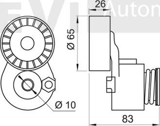 Trevi Automotive TA1426 - Ремъчен обтегач, пистов ремък vvparts.bg