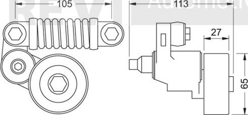 Trevi Automotive TA1427 - Ремъчен обтегач, пистов ремък vvparts.bg