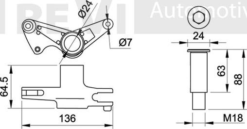 Trevi Automotive TA1478 - Ремонтен комплект, обтяжно рамо- пистов ремък vvparts.bg