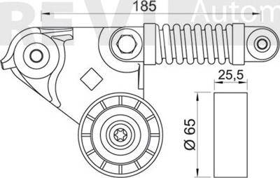 Trevi Automotive TA1596 - Ремъчен обтегач, пистов ремък vvparts.bg