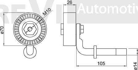 Trevi Automotive TA1551 - Паразитна / водеща ролка, пистов ремък vvparts.bg