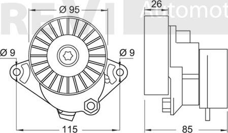 Trevi Automotive TA1564 - Ремъчен обтегач, пистов ремък vvparts.bg