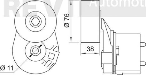 Trevi Automotive TA1568 - Ремъчен обтегач, пистов ремък vvparts.bg