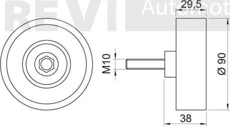 Trevi Automotive TA1505 - Паразитна / водеща ролка, пистов ремък vvparts.bg