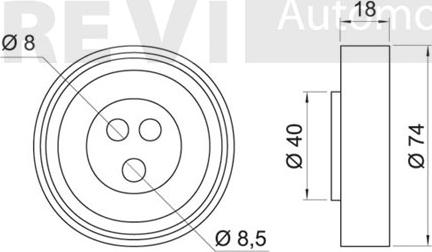 Trevi Automotive TA1512 - Паразитна / водеща ролка, пистов ремък vvparts.bg