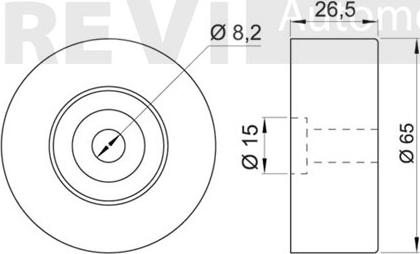 Trevi Automotive TA1539 - Паразитна / водеща ролка, пистов ремък vvparts.bg