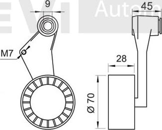 Trevi Automotive TA1527 - Паразитна / водеща ролка, пистов ремък vvparts.bg