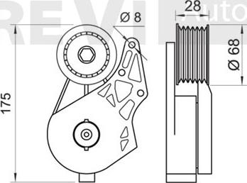 Trevi Automotive TA1578 - Ремъчен обтегач, пистов ремък vvparts.bg