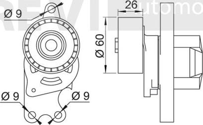 Trevi Automotive TA1694 - Ремъчен обтегач, пистов ремък vvparts.bg