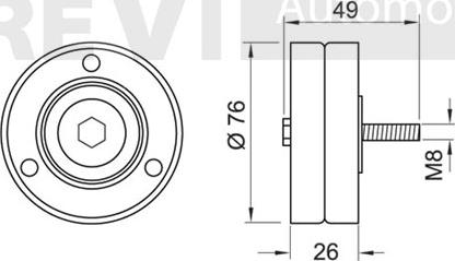 Trevi Automotive TA1642 - Паразитна / водеща ролка, пистов ремък vvparts.bg