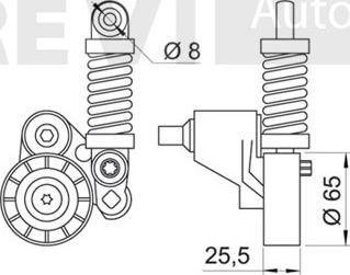 Trevi Automotive TA1655 - Ремъчен обтегач, пистов ремък vvparts.bg