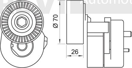 Trevi Automotive TA1600 - Ремъчен обтегач, пистов ремък vvparts.bg