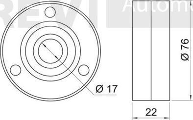 Trevi Automotive TA1603 - Паразитна / водеща ролка, пистов ремък vvparts.bg