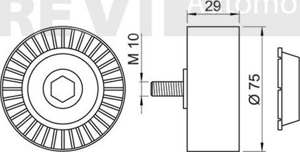 Trevi Automotive TA1618 - Паразитна / водеща ролка, пистов ремък vvparts.bg