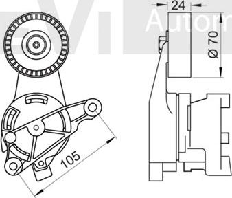 Trevi Automotive TA1617 - Ремъчен обтегач, пистов ремък vvparts.bg