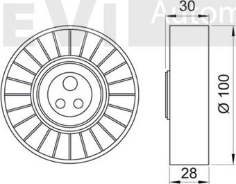 Trevi Automotive TA1091 - Паразитна / водеща ролка, пистов ремък vvparts.bg