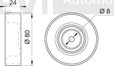 Trevi Automotive TA1044 - Паразитна / водеща ролка, пистов ремък vvparts.bg