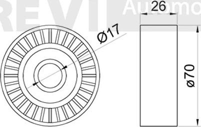 Trevi Automotive TA1067 - Паразитна / водеща ролка, пистов ремък vvparts.bg