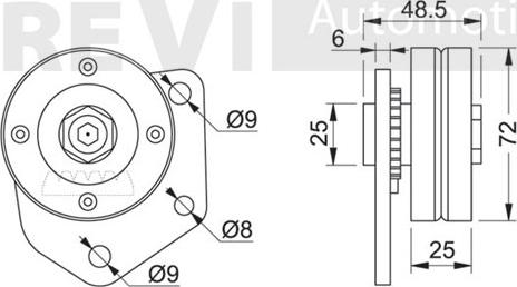 Trevi Automotive TA1025 - Паразитна / водеща ролка, пистов ремък vvparts.bg