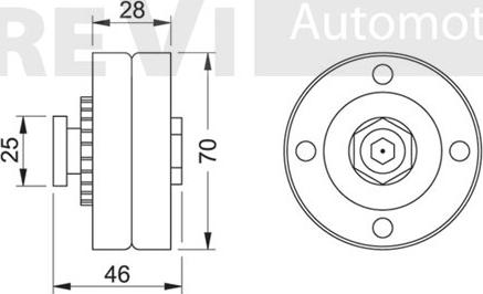 Trevi Automotive TA1023 - Паразитна / водеща ролка, пистов ремък vvparts.bg