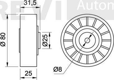 Trevi Automotive TA1072 - Паразитна / водеща ролка, пистов ремък vvparts.bg