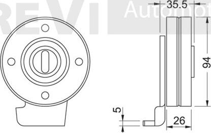 Trevi Automotive TA1198 - Паразитна / водеща ролка, пистов ремък vvparts.bg