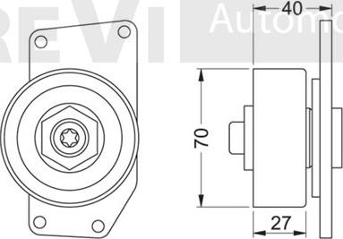 Trevi Automotive TA1169 - Паразитна / водеща ролка, пистов ремък vvparts.bg