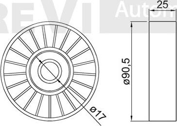 Trevi Automotive TA1134 - Паразитна / водеща ролка, пистов ремък vvparts.bg