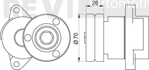 Trevi Automotive TA1135 - Ремъчен обтегач, пистов ремък vvparts.bg