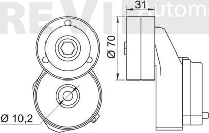 Trevi Automotive TA1844 - Ремъчен обтегач, пистов ремък vvparts.bg