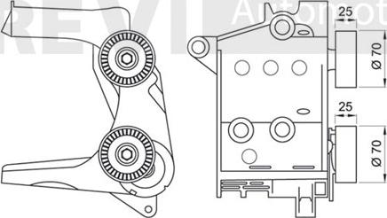 Trevi Automotive TA1836 - Ремъчен обтегач, пистов ремък vvparts.bg