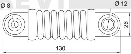 Trevi Automotive TA1249 - Демпер (успокоител-трепт.вибр.), пистов ремък vvparts.bg