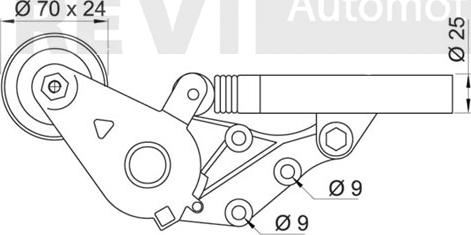 Trevi Automotive TA1244 - Ремъчен обтегач, пистов ремък vvparts.bg