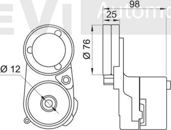 Trevi Automotive TA1245 - Ремъчен обтегач, пистов ремък vvparts.bg