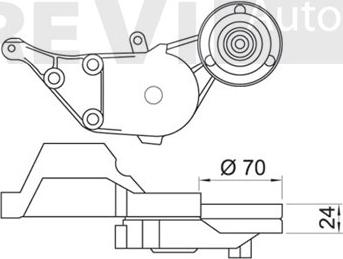 Trevi Automotive TA1243 - Ремъчен обтегач, пистов ремък vvparts.bg