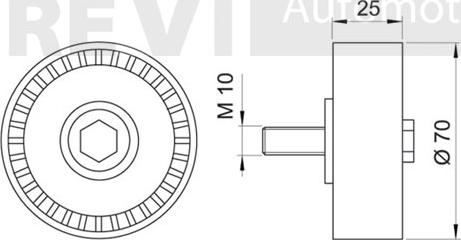 Trevi Automotive TA1252 - Паразитна / водеща ролка, пистов ремък vvparts.bg