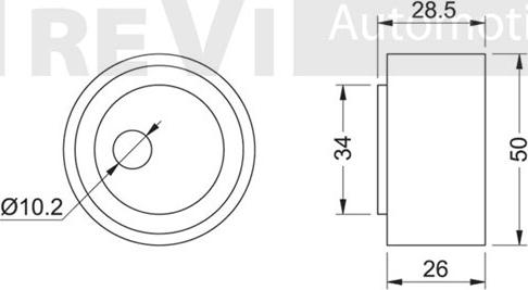 Trevi Automotive TA1262 - Паразитна / водеща ролка, пистов ремък vvparts.bg