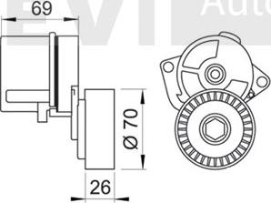 Trevi Automotive TA1205 - Ремъчен обтегач, пистов ремък vvparts.bg