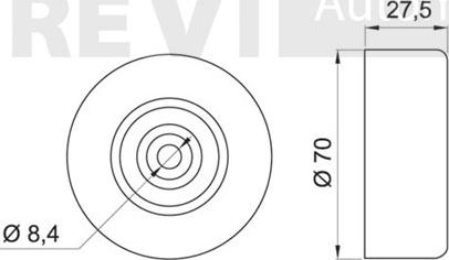 Trevi Automotive TA1206 - Паразитна / водеща ролка, пистов ремък vvparts.bg