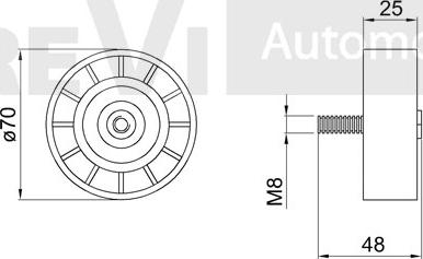 Trevi Automotive TA1214 - Паразитна / водеща ролка, пистов ремък vvparts.bg