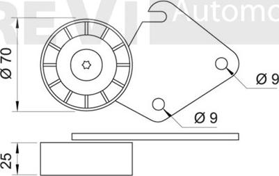 Trevi Automotive TA1275 - Паразитна / водеща ролка, пистов ремък vvparts.bg