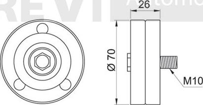 Trevi Automotive TA1733 - Паразитна / водеща ролка, пистов ремък vvparts.bg